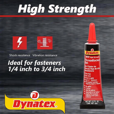 Red High-Strength Thread Locker For Big Bolts, Permanent Locking Solution, Anaerobic Sealant, Vibration And Solvent Resistant