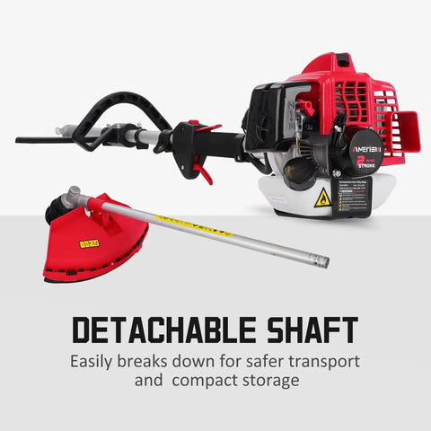 Gas String Trimmer 3-In-1 Trimmer Edger And Brush Cutter with detachable shaft for storage