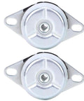 Heavy Duty Bell Shaped Shock Damper Mount For Car Generators Plus M10 Thread Vulcanized Rubber Buffer, two piece kit view.