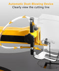 Automatic dust-blowing device on Slick 16 Inch Scroll Saw For Woodworking for clear cutting line visibility.