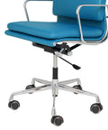 Inch Caster Wheels Furniture Accessories 10pcs Grey for Office Chair on a blue modern desk chair with swivel base.