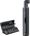 Professional Cordless Electric Screwdriver Kit Packing Serious Torque Punch And Precision Controls To Easily Tackle Furniture Assembly Computer Builds And Appliance Fixes Without Breaking A Sweat shown with bit holder case.