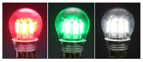 LED Navigation Bulbs 3 Pack Set For Grimes And Whelen Style Nav Lights Replacement RA 7512 W 1280 BAY15S Low Power 220mA