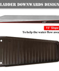 Heavy Duty Gutter Downspout Splash Blocks To Keep Your Backyard Dry And Foundation Safe 16 Inch brown angled drainage diverter with slope design.