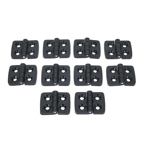 Ten Pack Nylon Plastic Butt Hinges For Boxes Cabinets Windows And Small Doors Lightweight Wear Resistant With Built In Bearings