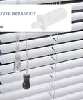 DIY Shutter Repair Kit With 80 Loaded Fasteners And Spring Pins All In One Tools For Fixing Wood Metal And Plastic Shutters No Pro Needed Includes Replacement Pins And Blind Shutter Pins; louver repair kit on white blinds