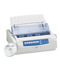 Heavy Duty Dot Matrix Printer Kicking Out Crisp Receipts And Documents For Pos Automation And Utility Workflows With Microline 420 Precision Rollers, cooling fan, white chassis.