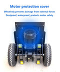 Motor protection cover and wheel detail of Top Tier Electric Stair Climbing Trolley Hand Truck With 1200W Brushless Motor.