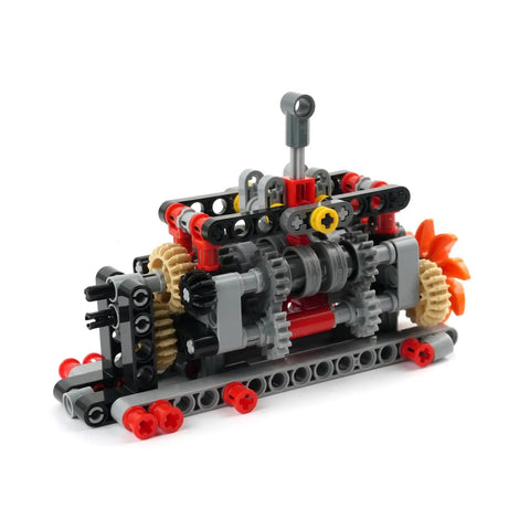 Rugged 6 Speed Gearbox Building Blocks Kit For Tech Vehicle Gear Shifting And Trendy Ornaments Gift Idea For DIY MOC Fans