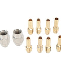 Brass Drill Chuck Collet Set Ten Piece Kit With Eight Collets From 0.8mm To 3.2mm And Two Nut Chucks Keyless Bit Adapter