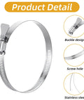 Beefy Stainless Steel Duct Clamps Pack Of 20 For 3.5 To 4.5 Inch Hose Clamp Adjustable Range 91 To 114 Mm 12 Mm Bandwidth displayed