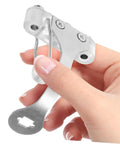 Hand holding Two Pack Epee Socket Replacement Tool Durable Stainless Steel Stand for fencing training, close-up view