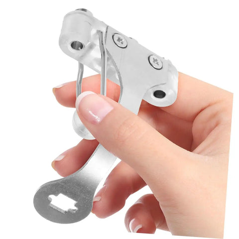 Hand holding Two Pack Epee Socket Replacement Tool Durable Stainless Steel Stand for fencing training, close-up view