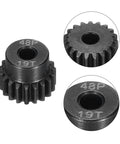 Beefy Hardened Steel RC Pinion Gear Set 19T, 48 Pitch, 3.175mm Shaft, showing precision tooth profiles and 9mm height