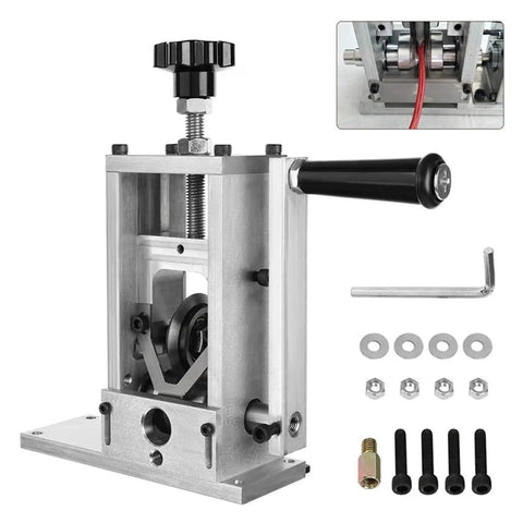Heavy Duty Electric Copper Wire Stripping Machine For Scrap Recycle With Manual Control Option efficient cable stripper front view with adjustable knob.