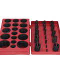 32 Sizes Rubber O Ring Kit High Temp Heat Resistant Seal Set for automotive valves pumps equipment and bearings in red case