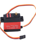 High Precision Waterproof Digital Servo Motor With 20kg Killer Torque And Rock Solid Heavy Duty Metal Gears For Cars Trucks Planes Drones, shown from the side.