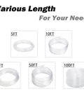 Various lengths of Clear 3/8 Inch ID 100 Ft Vinyl Tubing For Low Pressure, Flexible PVC Hose, Heavy Duty UV Resistant