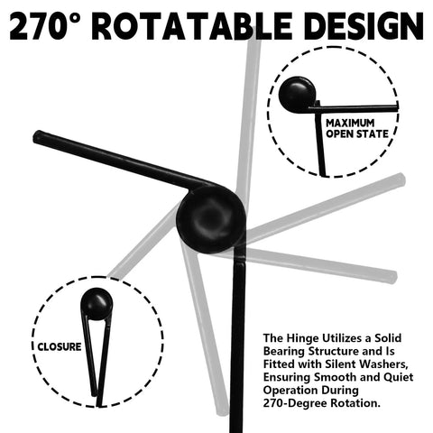270 degree rotatable design of Four Piece 16 Inch Heavy Duty T Hinges Rust Resistant Wrought Iron Shed Barn Gate Door Hardware.