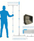 18 Inch Paint Roller Kit With Long Reach Pole And Deep Paint Tray For Fast Wall Ceiling Application includes 18 inch roller, tray, and pole.