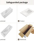 24 Inch Bathroom Vessel Sink, Ceramic Vanity Sink Top with Pre-Drilled Holes packaged with cushioned materials for safe delivery.