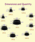 102 Piece Silicone Hole Plug Kit With Nine Sizes Round Plugs for various dimensions and quantities