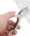 Heavy Duty Stainless Steel 3mm Hole Punch Set Handheld Paper Punch Pliers punching white notebook paper