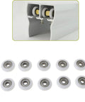 Buttery Smooth 10 Pcs Nylon Pulley Rolling Bearing Wheels For Furniture Drawer And Sliding Door Runner Hardware with visible metal bearings