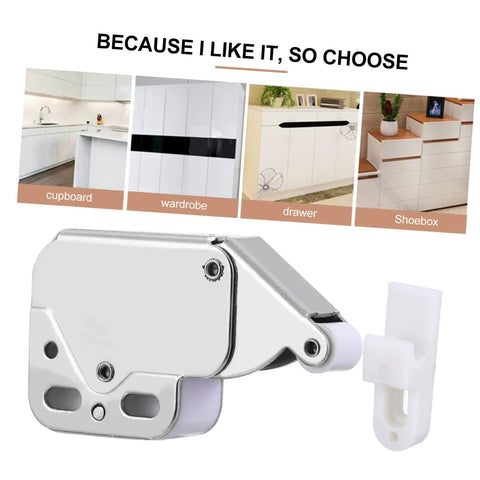 24 Pack Cabinet Door Kit Push In Latches For Cabinets Drawers And Wardrobes Keyless Spring Loaded Touch Release Bounce Catch Locks