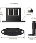 Floor Guide For Sliding Barn Door Bottom With Double Sided Roller Design Concealed Pulleys Black Finish Set Of Two