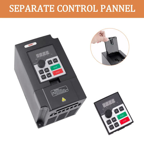 2.2kW 220V VFD Converter Single to 3-Phase Inverter Variable Frequency Drive with separate control panel detail