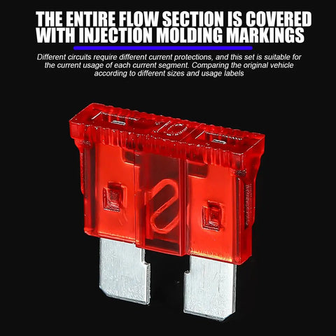 Shop Grade 300 Piece Automotive Fuse Assortment Kit With Standard Mini And Small Blade Fuses 2A To 40A Tough Zinc Build Plus Extractor Tool for red blade fuse with silver contacts.