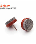 24mm Heavy Duty Chair Leg Floor Protectors 20pcs Brown Round Furniture Feet Pads With Soft Felt Cushions