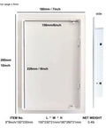 Smooth Install Plastic Access Panel And Wall Access Door For Drywall Ceilings 6 By 9 Inch with detailed measurements shown