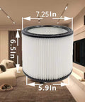 All In One Wet Dry Vacuum Filter Kit 90304 90585 For 5 Gallon And Up Vacuums, Includes 90304 Filter, Two 90585 Foam Sleeve Filters, And Lid