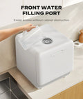 Plug And Play Portable Countertop Dishwasher With Zero Plumbing Hookup Five Liter Tank showing front water filling port for easy access.