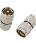 UHF Male To Male Coax Connector 4 Pack PL259 Plug And Play Adapter for CB Ham Radio Antenna Coax Cable SWR Meter LMR