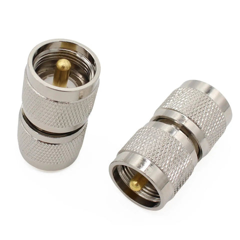 UHF Male To Male Coax Connector 4 Pack PL259 Plug And Play Adapter for CB Ham Radio Antenna Coax Cable SWR Meter LMR