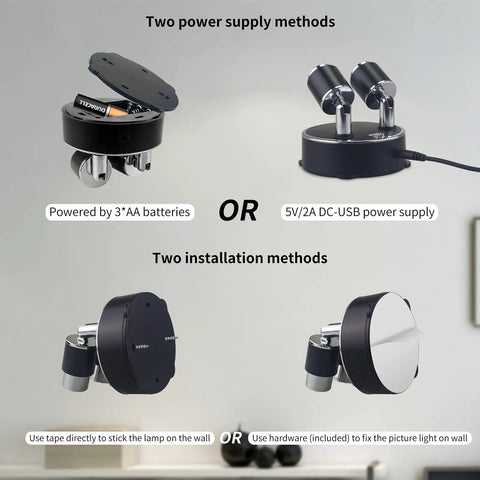 LED Spotlight Battery Operated Light With Remote Control Dimmable Mini Accent Lighting For Pics Closets Cabinets Bookshelves Artwork