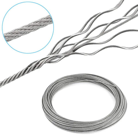 Stainless Steel Wire Rope 316 Marine Grade 7x7 Cable For Railing Decking Boat And Marine Hardware Heavy Duty Cable Kit Coiled View