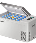 Road Trip Ready 23 Quart Portable Car Fridge With 12V 24V DC And 110 To 240 Volt AC Power For Truck Van RV Camper SUV Camping