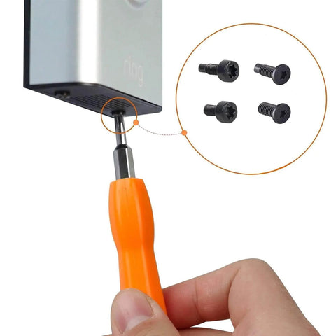 Replacement Security Screws Kit For Video Doorbell 2 Pro 3 Ring Stainless Steel 32 Pieces installation demonstration