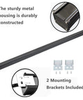 Beefy 16 Outlet Heavy Duty Power Strip With 15 Foot Extension Cord Metal Build Circuit Breaker Mounting Brackets Included Industrial Workshop Grade ETL Certified Black, showing metal housing and brackets