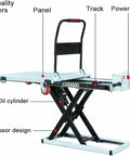 Heavy Duty Electric Scissor Lift Table That Rolls Smooth And Handles Heavy Loads Without Breaking A Sweat with panel and caster details
