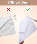 Comparison of torn envelope and neat opening with 16 Piece Beadable Letter Opener Blanks In Stainless Steel For DIY Crafting
