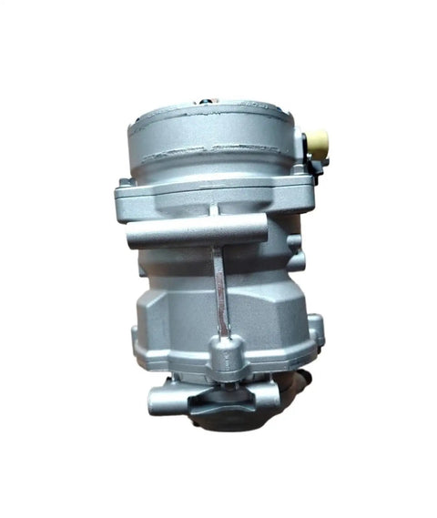 BYD Tang DMI EV Electric AC Compressor Assembly side view, durable aluminum housing, plug and play coolant system replacement part.