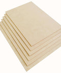 Six 12x18 inch Baltic birch plywood sheets, 3 mm thick, natural light wood color