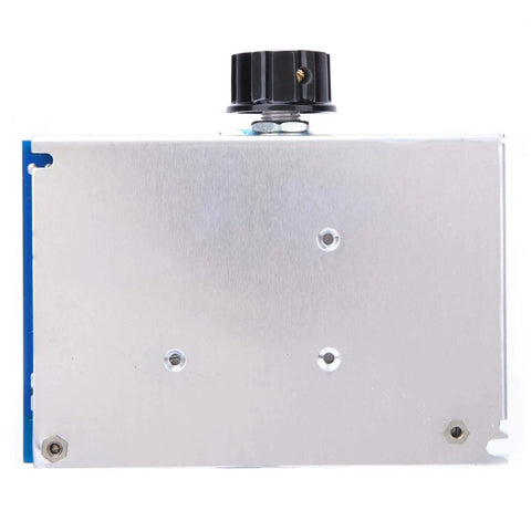Heavy Duty AC Voltage Regulator 110V 230V 10000W SCR Thyristor Dimmer And Motor Speed Controller top view with silver casing