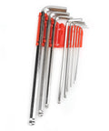 Heavy Duty Nine Piece Metric Hex Key Set Wrench Kit Storage Cover Chrome Vanadium Steel Auto Repair Machine Handles 1 5 Mm To 10mm Bolts Rugged Build Stops Snapping Grinds Fixed Repairs Shop Mechanics Finish Work Save Avoid Brands, chrome vanadium hex keys in red holder