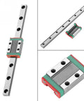 Slick Compact Miniature Linear Rail Guide With Slide Block For 3D Printers And CNC Machines 260mm Travel, metal rail